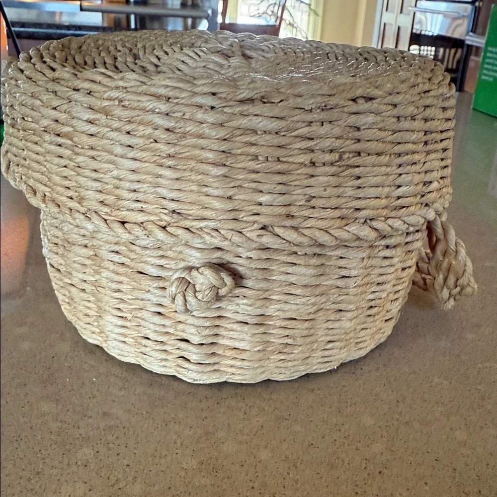 Natural Woven Rope Storage Basket